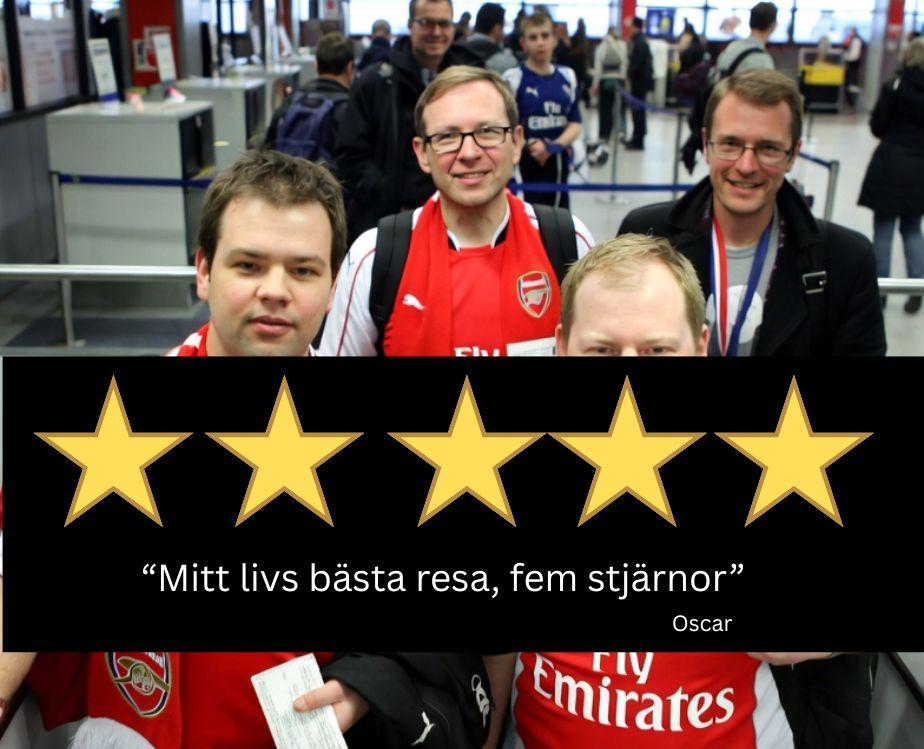"Mitt livs bästa resa - fem stjärnor" Oscar